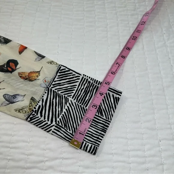 TIZZIE 100% COTTON 3/4 SLEEVE ROME SHIRT NEUTRAL BUTTERFLIES VOILE - Picture 7 of 14